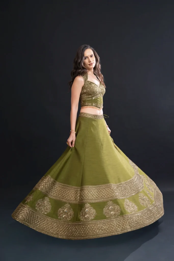 Step-by-step guide to custom lehenga design